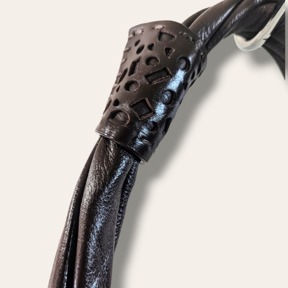 😍100% Leather Chocolate Brown Hobo Shoulder Bag by Coldwater Creek in EUC!!! - Picture 8 of 14